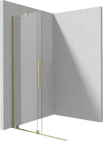 Deante Prizma, posuvné sprchové dvere 1200x1950mm, 6mm číre sklo, zlatý matný profil, DEA-KTJ_R32R