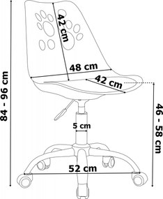 Modrá otočná stolička Grover