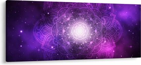 Obraz fialové abstrakcie (120x50 cm)