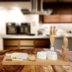 Servírovacia doska SALERS s príborom, bambusová