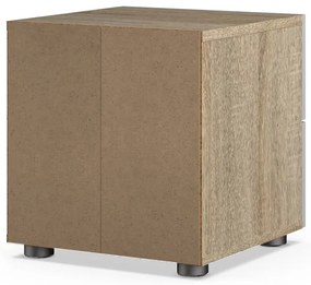 Biely nočný stolík v dekore duba Pepe - Tvilum