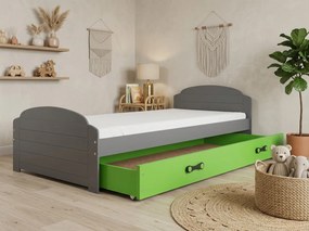 Posteľ LILI 200x90 grafitová - zelená