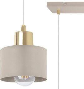 Závesné svietidlo Panta, 4x béžové kovové tienidlo, g