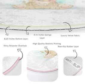 Biely detský koberec ø 100 cm Comfort – Mila Home