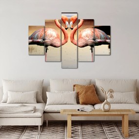 Obraz - dva plameniaky (150x105 cm)