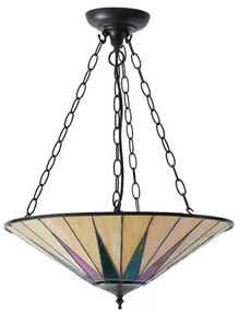 Endon 70754 - Luster na reťazi Tiffany DARK STAR 3xE27/60W/230V pr. 49 cm