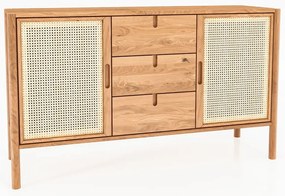 Nízka komoda z dubového dreva 142x84 cm Pola - The Beds