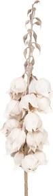 Dekorácia umelá kvetina Yucca s bielymi kvetmi - 12*12*100 cm