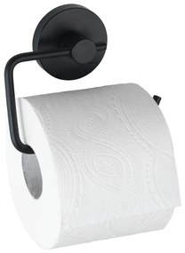 Čierny držiak na toaletný papier Wenko Vacuum-Loc® Milazzo