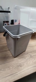 Rotho 2. akosť - Nádoba na prací prášok, granule alebo bioodpad – 9 l DETERGENT sivý (bez viečka)