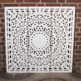 Orientálna drevená mandala Hawa