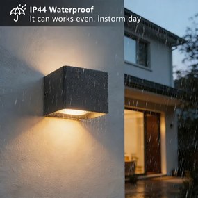 Brilagi - LED vonkajšie nástenné svietidlo DONNANI LED/5W/230V 10 cm čierne IP44