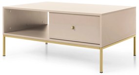 PROXIMA.store - Dizajnový konferenčný stolík - PIERA FARBA: béžová, FARBA NÔH: zlatá