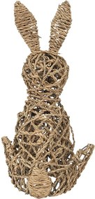 Dekorácia socha hnedý vypletaný králik - 25*25*42 cm