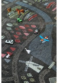 Čierny obojstranný detský koberec Narma Ülejõe, 140 x 200 cm