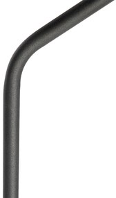 Moderná stojaca lampa čierna so zlatom nastaviteľná - Morik