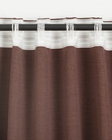 Záves BASIC s navliekacou riasiacou páskou 140x280 cm zhasnutá slivka šenil 1 ks.