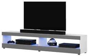 TV skrinka/stolík Violett 140 (s osvetlením) (biela + sivá). Vlastná spoľahlivá doprava až k Vám domov. 1098642