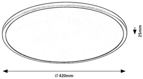 Rabalux 71157  - LED Stmievateľné stropné svietidlo EZIO LED/22W/230V 3000K 42 cm