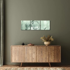 Obraz - Zelená lúka (s hodinami) (90x30 cm)