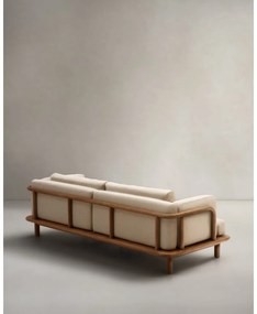 Záhradná pohovka z tíkového dreva v béžovo-prírodnej farbe Turqueta – Kave Home