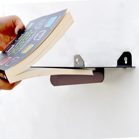 Čierne kovové police v súprave 2 ks 21 cm Rod – Kalune Design
