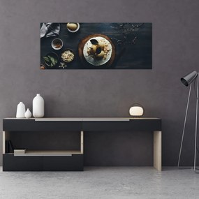 Obraz dezertu na stole (120x50 cm)