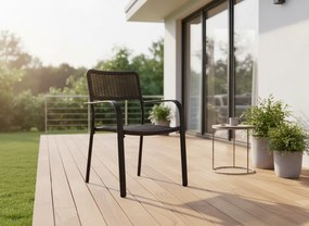 Garden Line HNEDÁ ZÁHRADNÁ STOLIČKA 60 x 55 x 82 CM