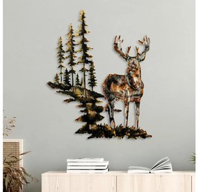Nástenná dekorácia 65x79 cm jeleň kov