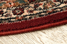 Vlnený kobere KASHQAI 4362 102 kruh, béžovo / bordový