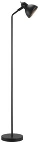 NORDLUX Priemyselná kovová stojacia lampa ASLAK, 1xE27, 15W, čierna