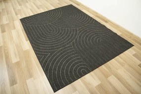 Šnúrkový obojstranný koberec Brussels 205689/10110 antracyt / krémový - Drobná chyba vo vzore koberca