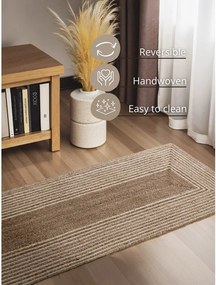 Obojstranný/ručne tkaný jutový behúň v svetlo prírodnej farbe/v tmavo prírodnej farbe 80x200 cm Juno – Hanse Home