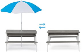 3 v 1 detský piknikový stôl s dáždnikom