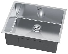 Erga HD, 1-komorový oceľový drez 540x440x210 mm, oceľová, ERG-MLS-HD5444