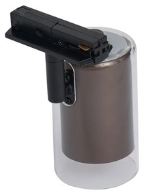 Moderný reflektor tmavý bronz s čírym sklom pre koľajnicový systém 1-fázový - Iconic Lloyd