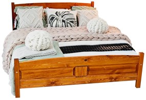 Vyvýšená posteľ ANGEL + matrac + rošt ZADARMO, 140x200 cm, jelša-lak