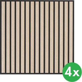 Drevený akustický panel pre stropnú rastrovú konštrukciu, 595 x 595 mm, B2BP002, balenie 4 ks, breza