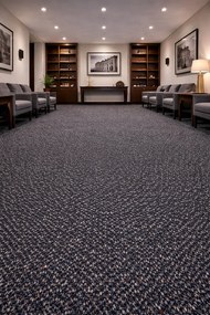 Timzo, Koberec metráž New Techno 3528 antracit, na mieru, šíře 4m,5m, čierna, ab (mriežka), chodba / predsieň