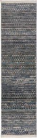 Behúň Santiago Camino Blue, 66x300, modrá, obývacia izba, Flair Rugs
