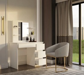 Toaletný stolík Marina Mijas 98,4 cm biely pravý