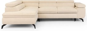Krémová ženilková rohová pohovka (ľavý roh/do L) Marbeya – Ropez