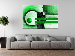Gario Ručne maľovaný obraz Zelené tvary Rozmery: 100 x 70 cm