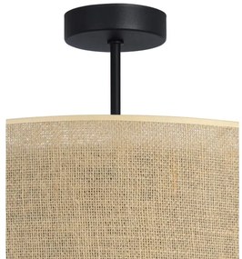 Prisadený luster SARTA 1xE27/60W/230V čierny/juta