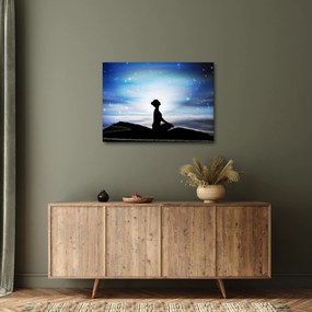 Obraz meditujúce ženy (70x50 cm)