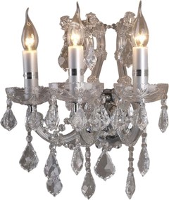 Nástenná lampa z krištáľového skla - 35 * 21 * 40 cm E14 / max 3 * 40W