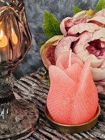 Set 7ks lesná zelená úzka krátka sviečka Short dinner - Ø 2*12cm / 5h