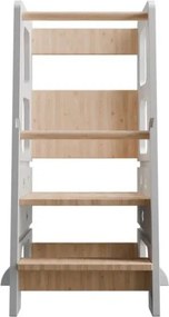 Rastúca detská učiaca veža, biela, výškovo prispôsobiteľná