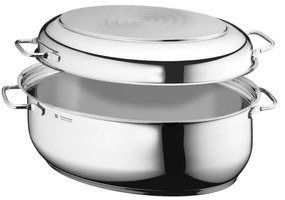 WMF - Oválny pekáč s pokrievkou  41x28,5 x18 cm nerez