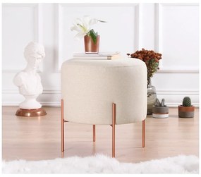 Krémový taburet Copper – Artie